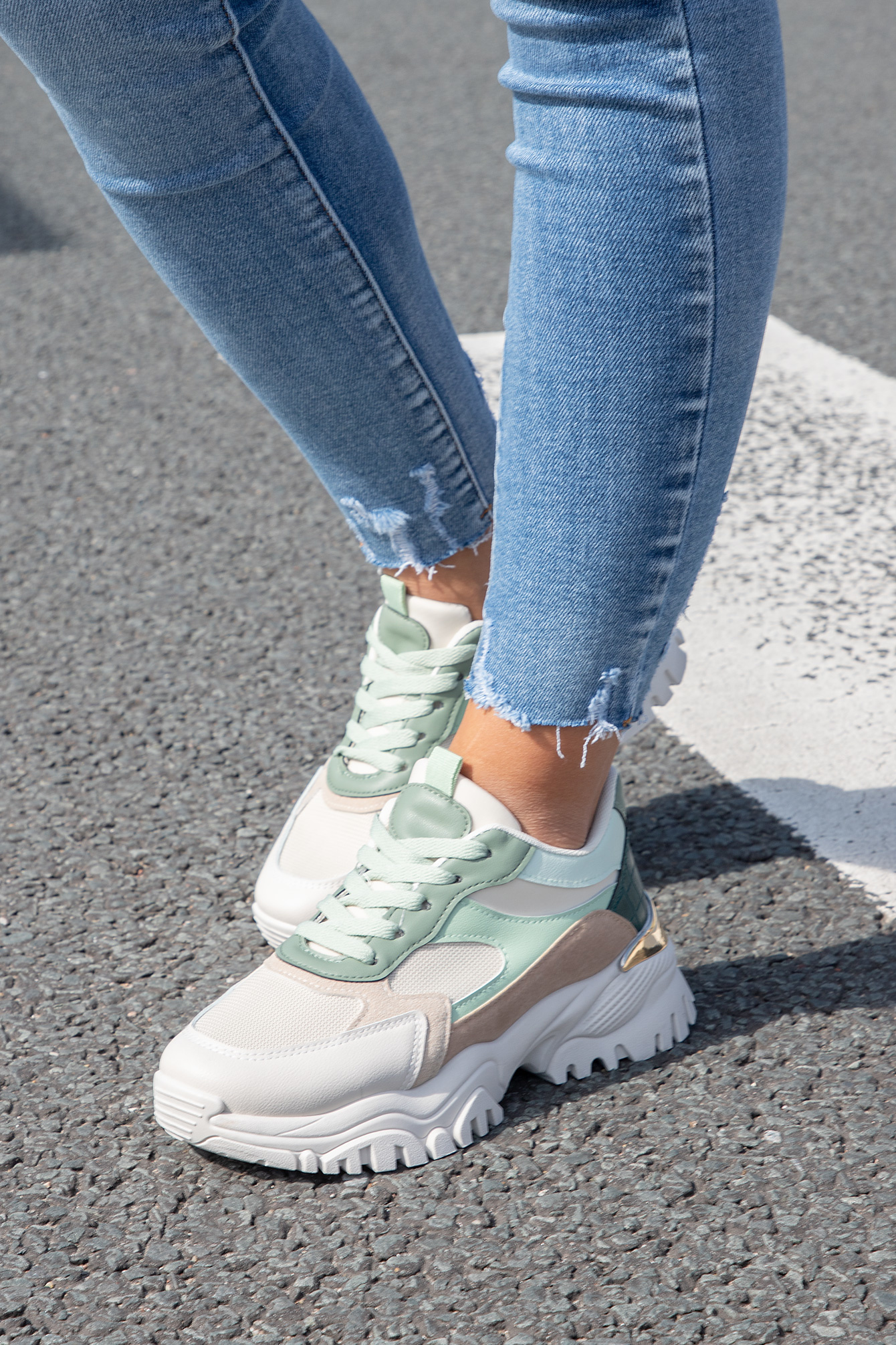 Afwijzen Beschaven Overtuiging Dad sneaker Lauren I Chunky sneaker hoge zool - Famous Store