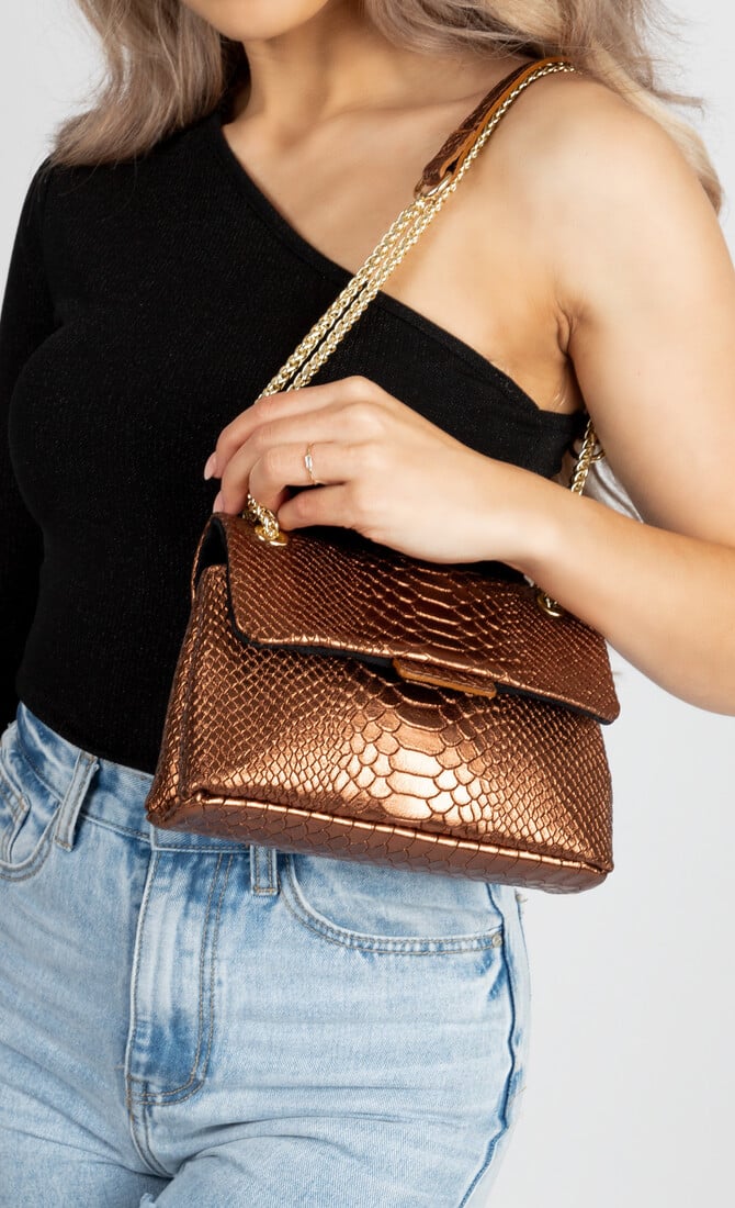 Croco tas Rosan bruin