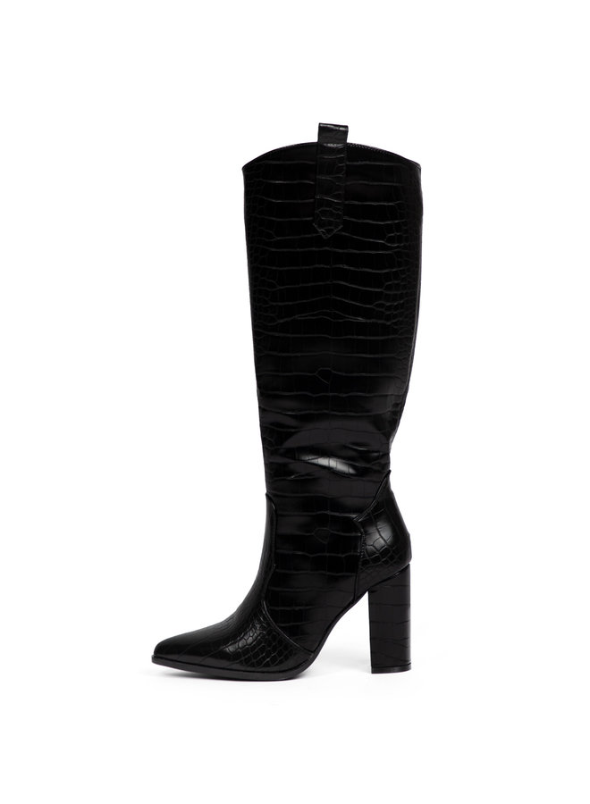 Zwarte croco laars Fay maat 36 en 37