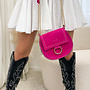 Tas suède fuchsia