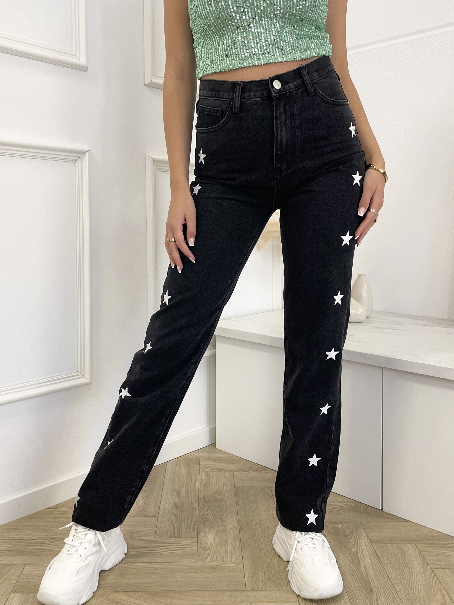 Jeans Star I Spijkerbroek midwaist sterren - Famous Store