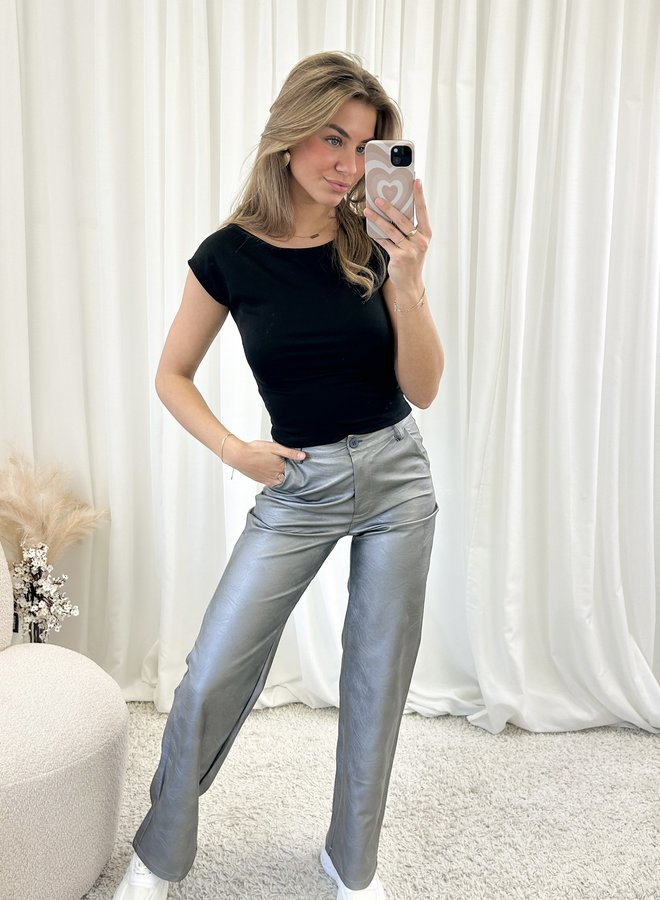 Metallic zilver jeans