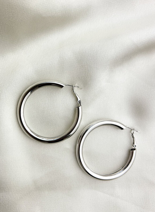 Earrings Hoops Zilver