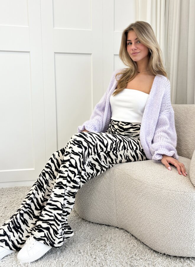 Zebra straight leg broek