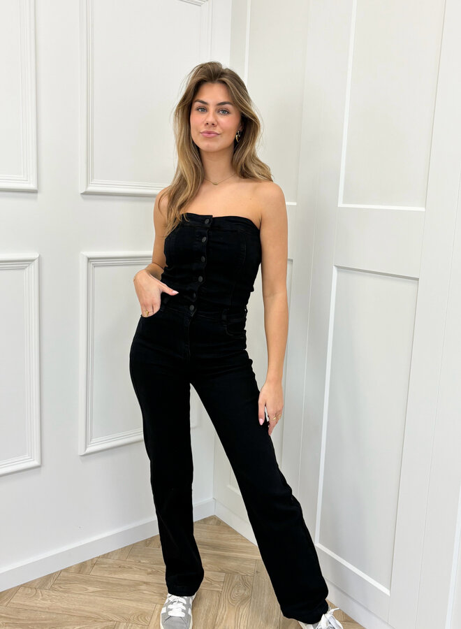 Denim jumpsuit May zwart