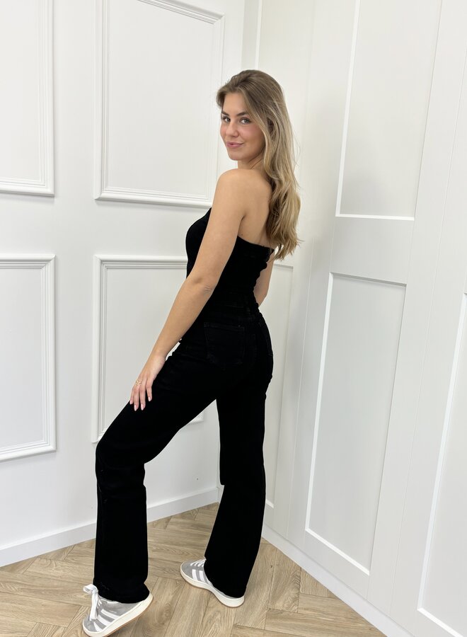 Denim jumpsuit May zwart