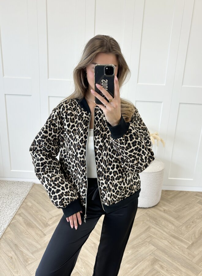 Bomberjacket leopard