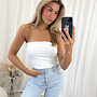 Strapless top Rosa wit