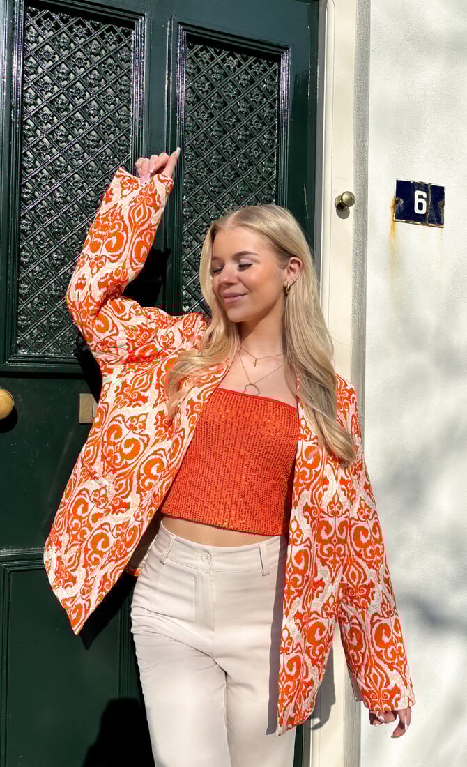 Jas Doortje oranje