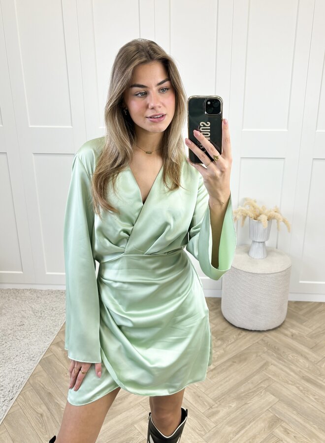 Satin dress Sofie mint