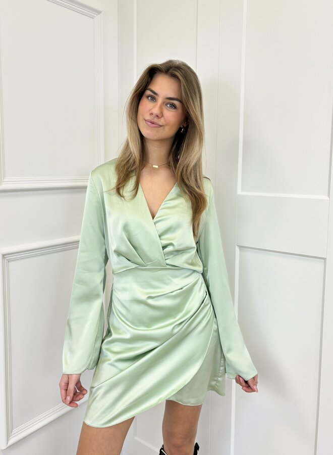 Satin dress Sofie mint