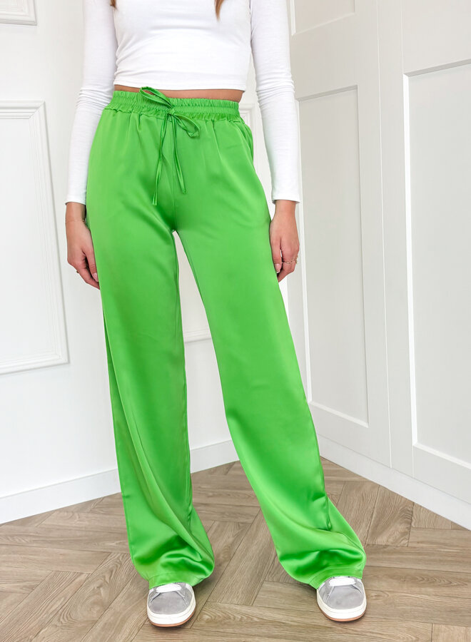 Satin broek Tess groen