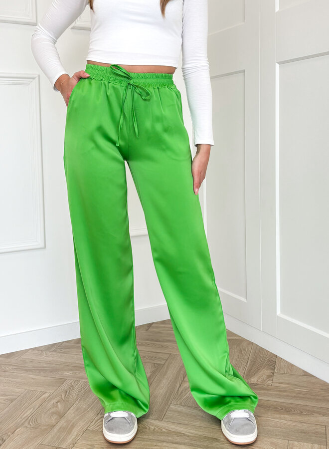 Satin broek Tess groen