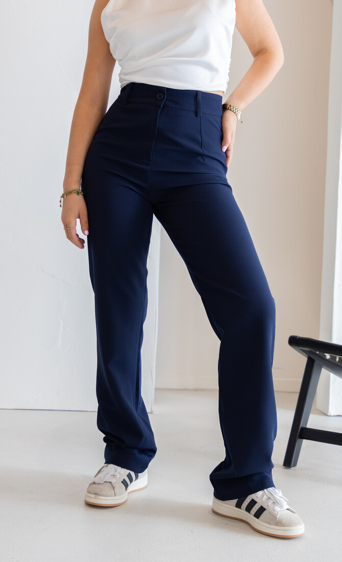 Pantalon Esther marine blauw