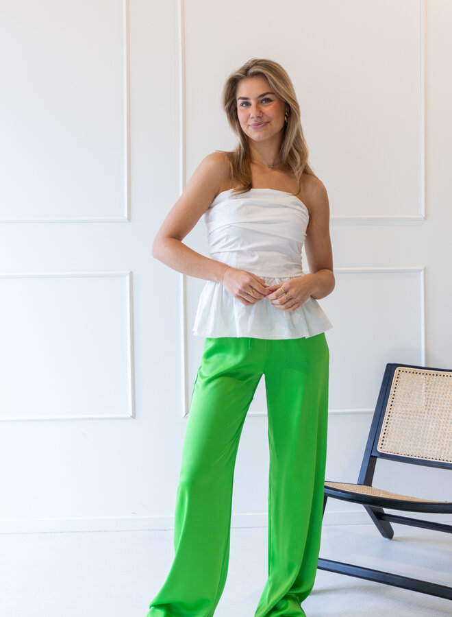 Satin broek Tess groen