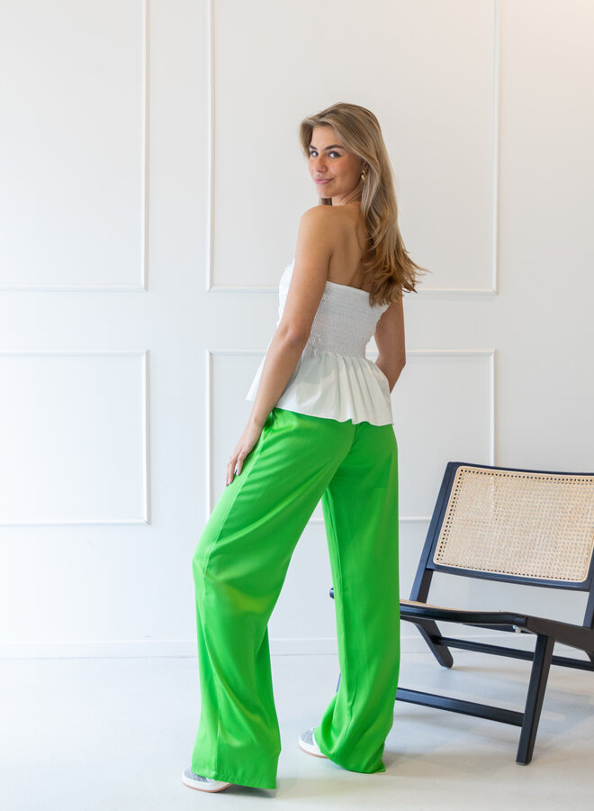 Satin broek Tess groen