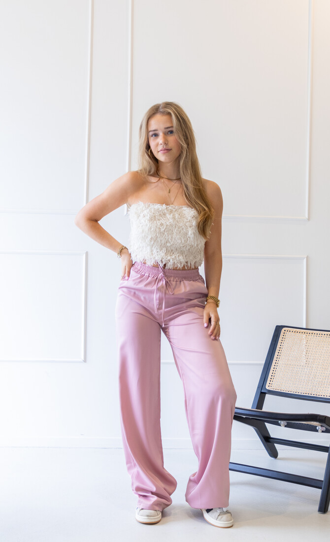 Satin broek Tess pink