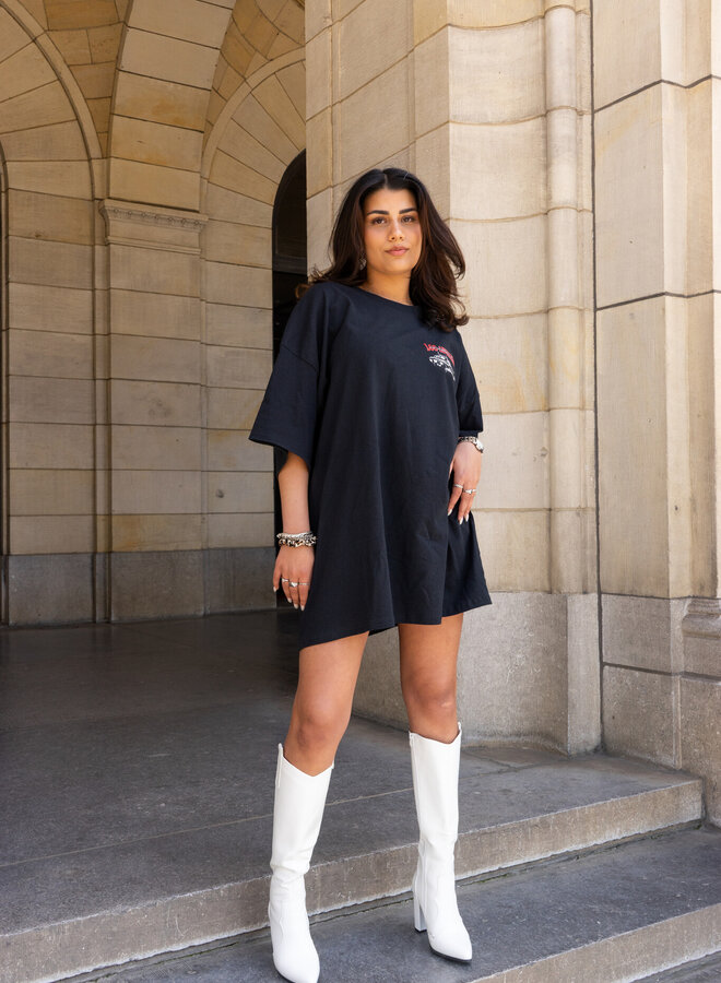 T-shirt dress Los Angeles  zwart