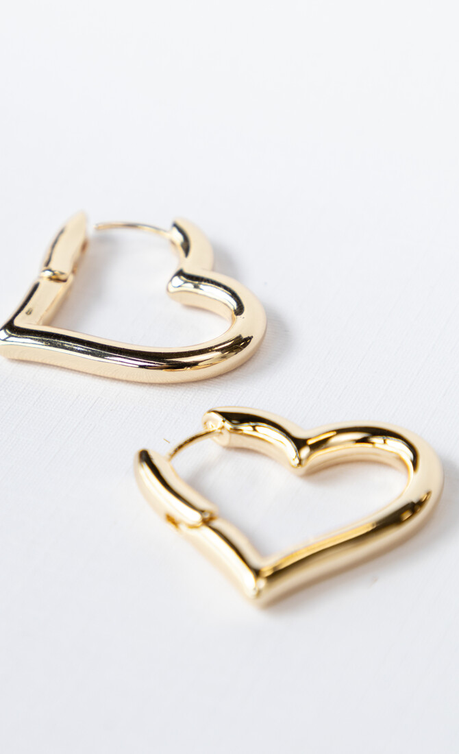 Oorbel gold heart