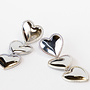 Waterfall oorbel heart zilver