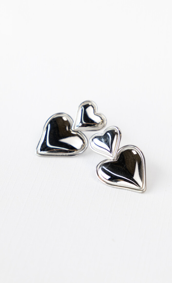 Oorbel sweety heart silver