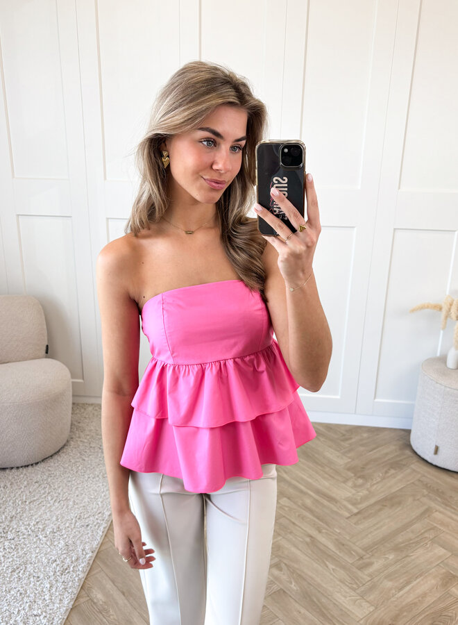 Strapless top Zoë roze