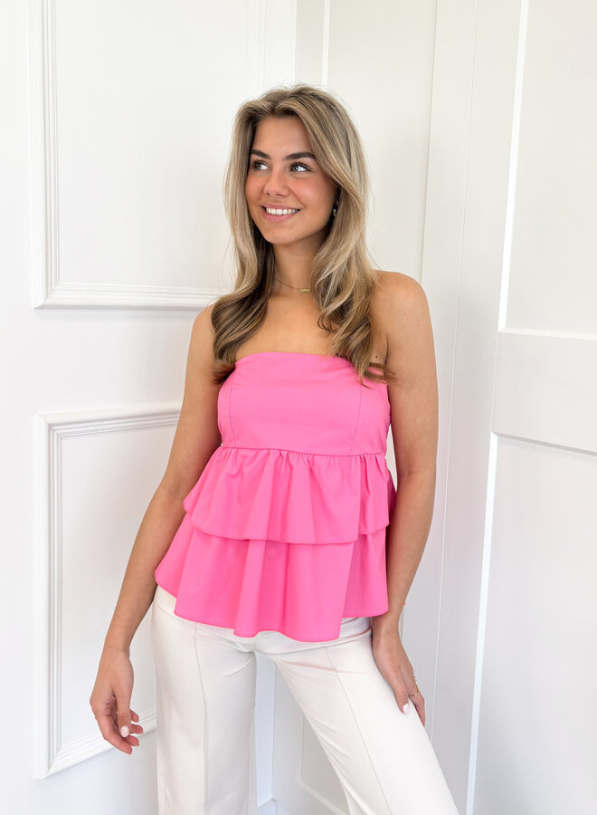 Strapless top Zoë roze