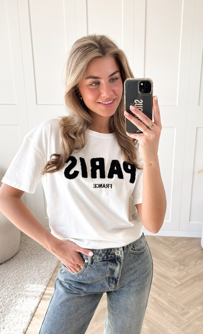 T-shirt Paris wit