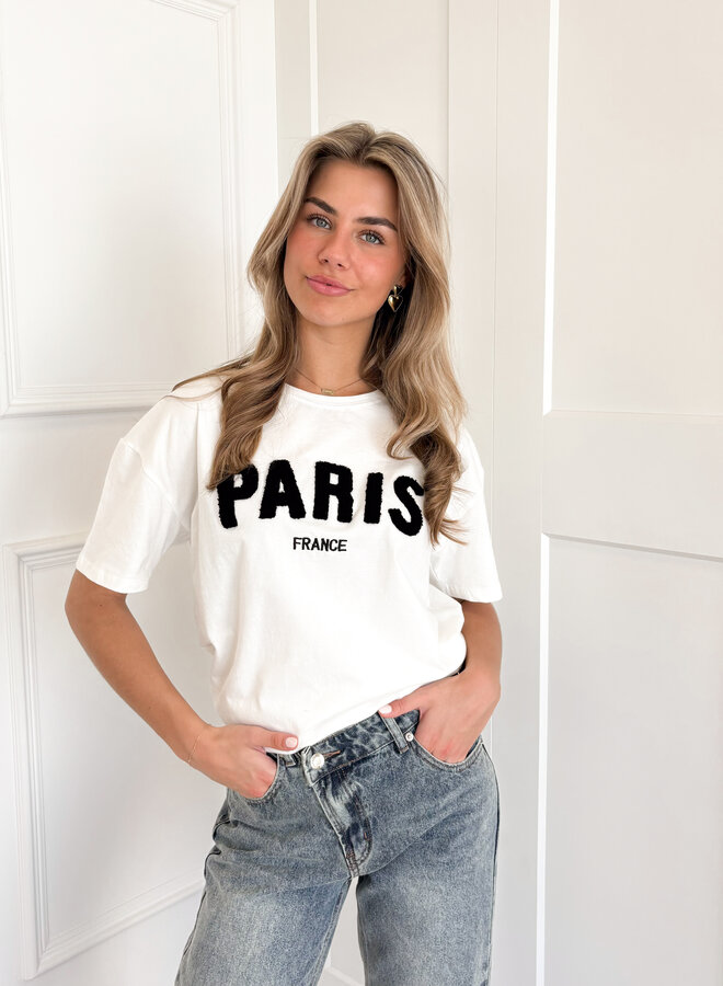 T-shirt Paris wit