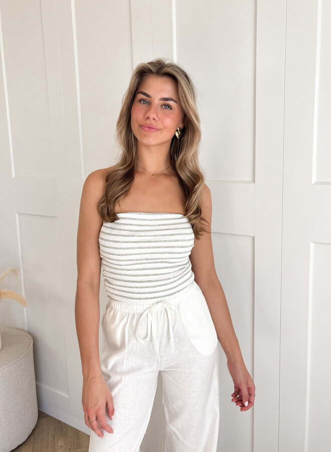 Strapless top Bente grijs