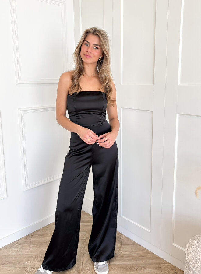 Strapless jumpsuit Evi zwart