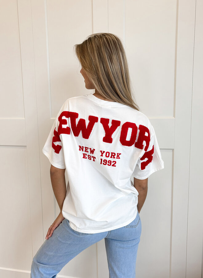 T-shirt New York rood