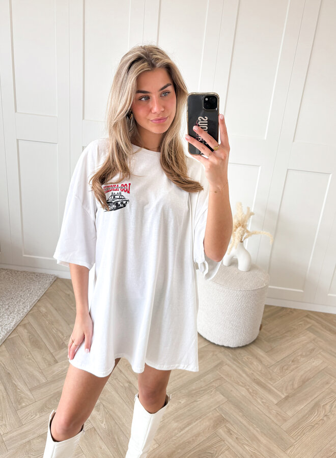 T-shirt dress Los Angeles wit