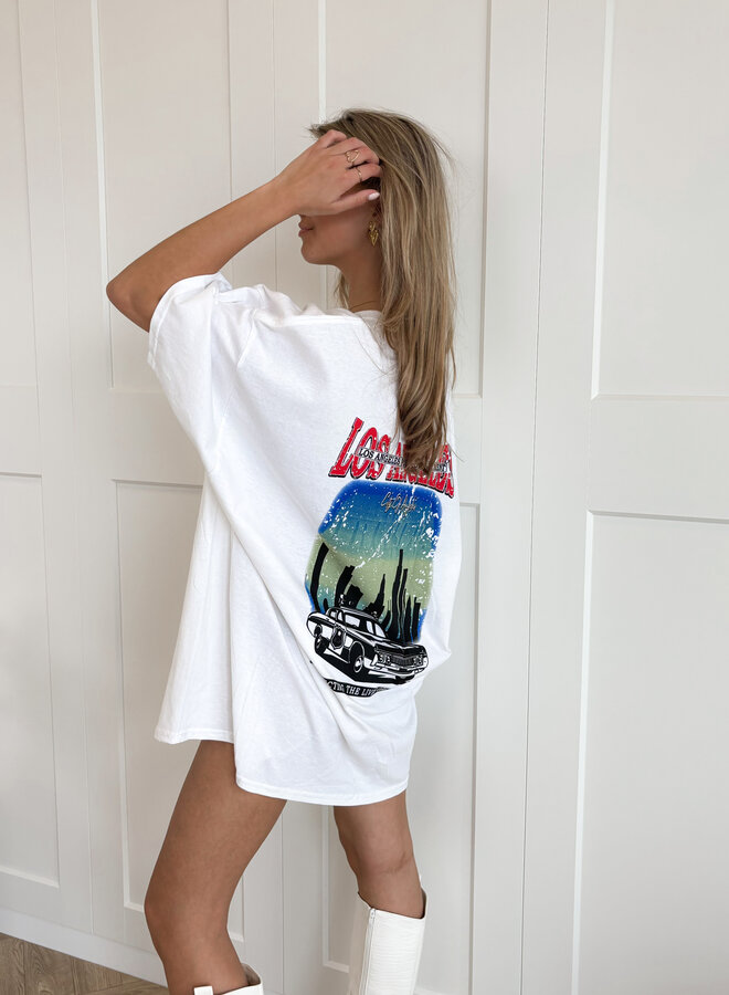 T-shirt dress Los Angeles wit