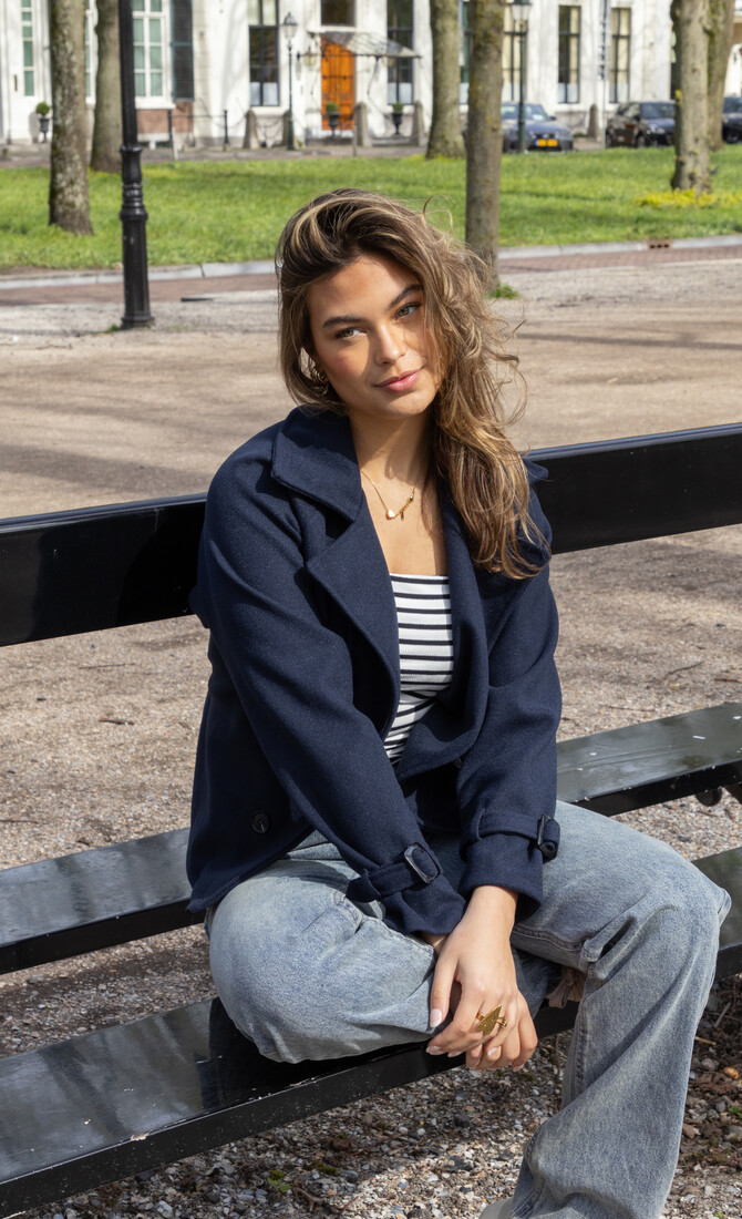 My perfect coat marineblauw