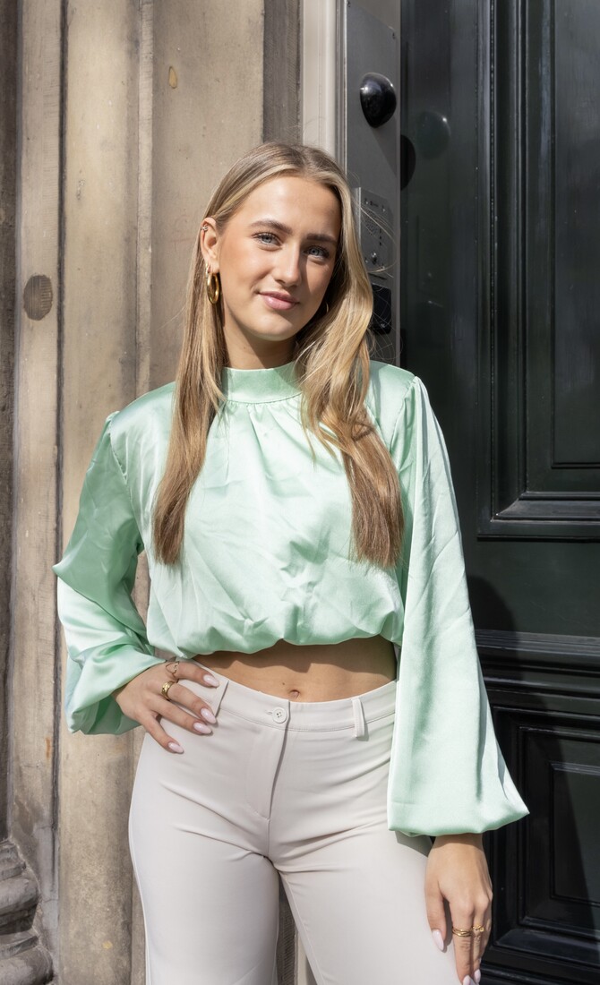 Blouse satin Nora mint