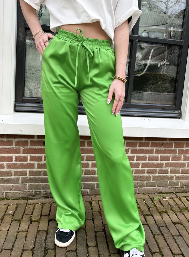 Satin broek Tess groen