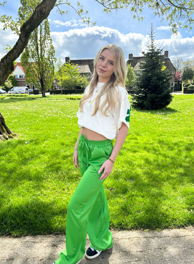 Satin broek Tess groen