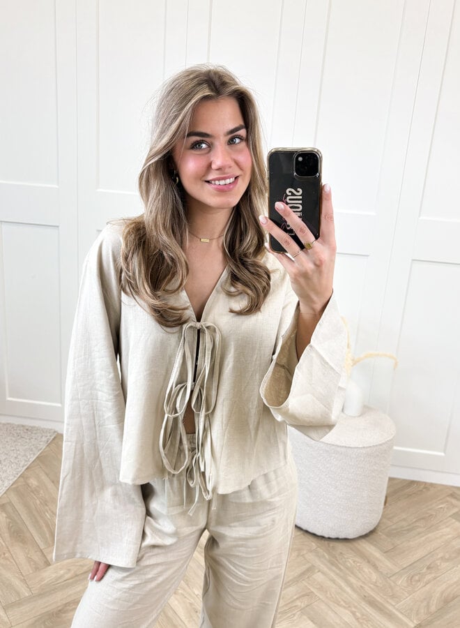 Linnen Blouse Loïs beige