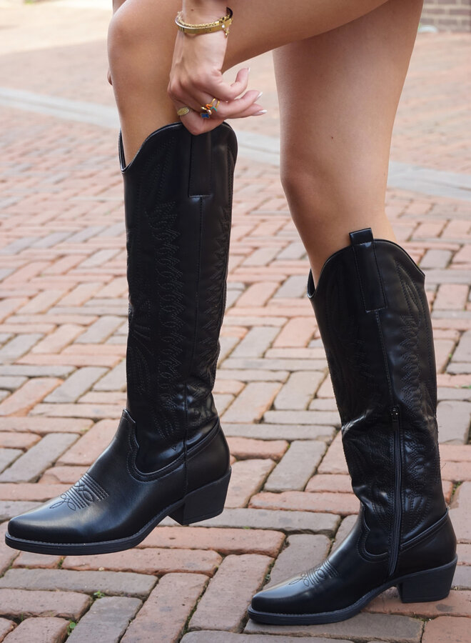 Cowboy laars Valerie zwart MAAT 36-37