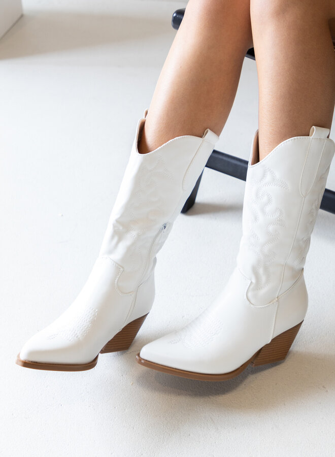 Cowboy laars Miley wit MAAT 36-37