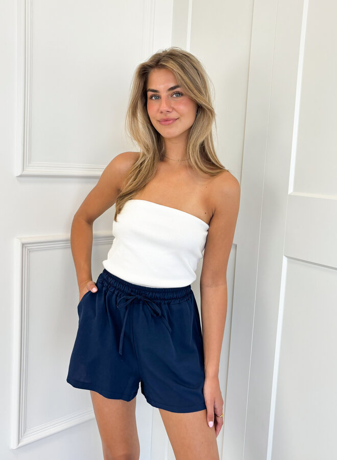 Linnen short Myla navy