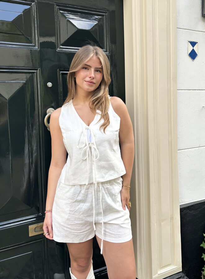Linnen short Myla wit