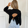 Trui open back Bobbie zwart