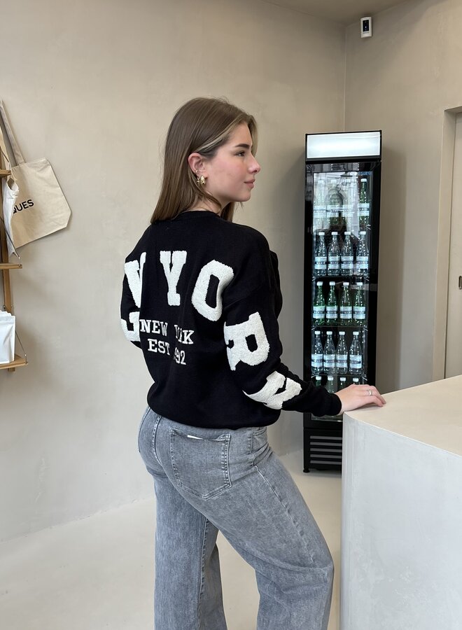 New York trui zwart