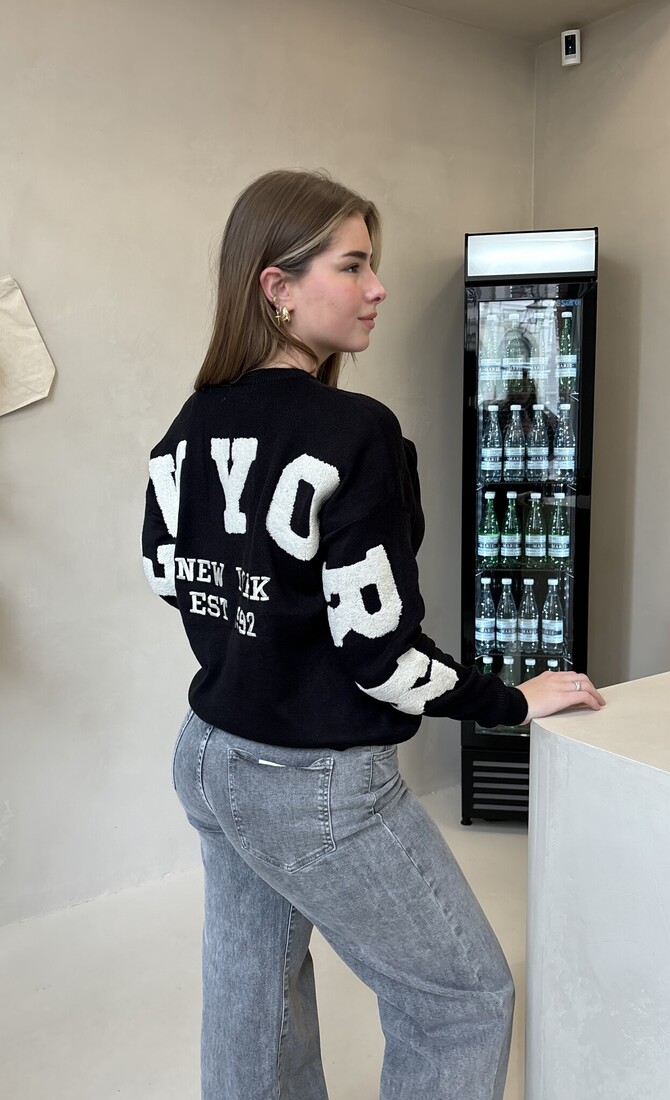 New York trui zwart