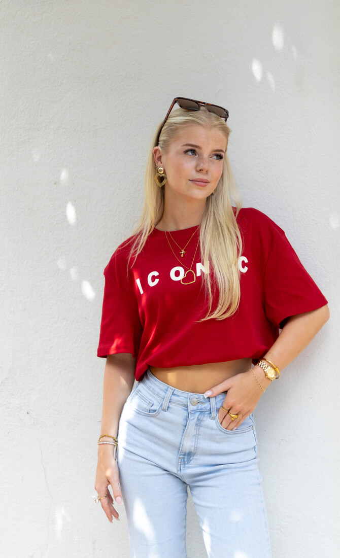 T-shirt Iconic rood