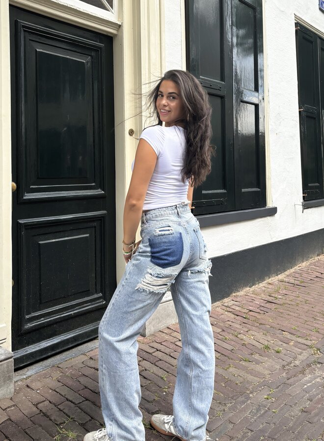 Wide leg  jeans Mila blauw