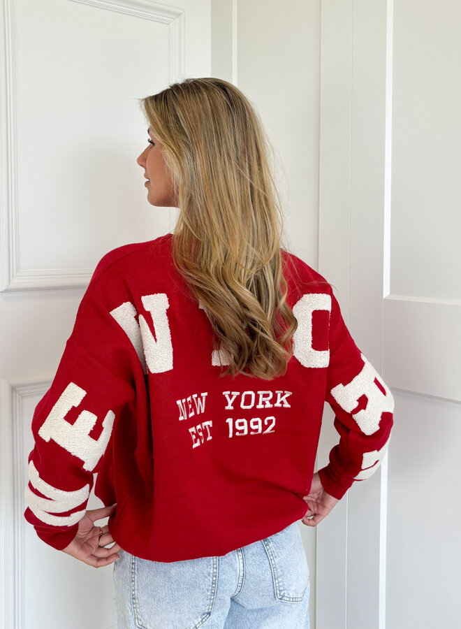 New York trui rood