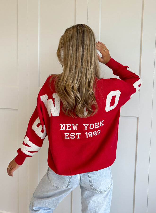 New York trui rood